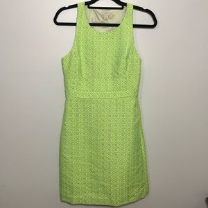 J. Crew neon yellow and tan razor back dre…